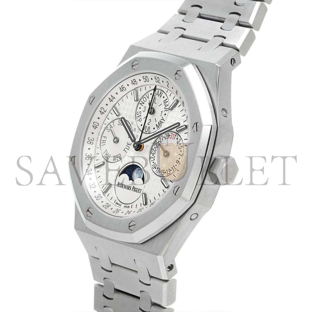 audemars P*g*et royal oak perpetual calendar steel white dial watch 26574st.oo.1220st.01